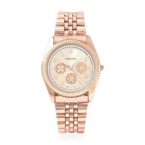 Women’s Rosetone Metal Watch with Japanese Movement